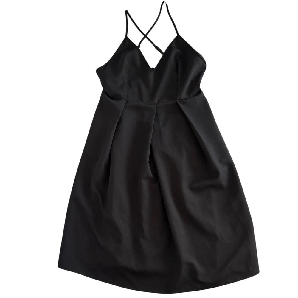 Elia Cher Strappy Black Dress Empire Waist‎ Size Medium Black Zip Up